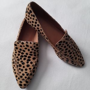 New Madewell Animal Print Calf Hair Loafers